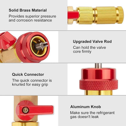 R134A Valve Core Remover Tool – Automotive AC Repair Valve Core Removal & Installation Tool for Standard & JRA Couplers