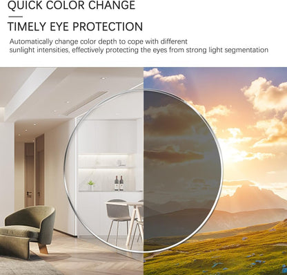 Unisex Photochromic Prescription Glasses With UV Protection