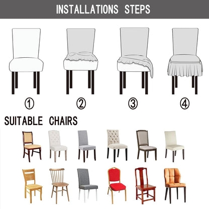 Chair Slipcovers with Skirt for Hotel Home Decor