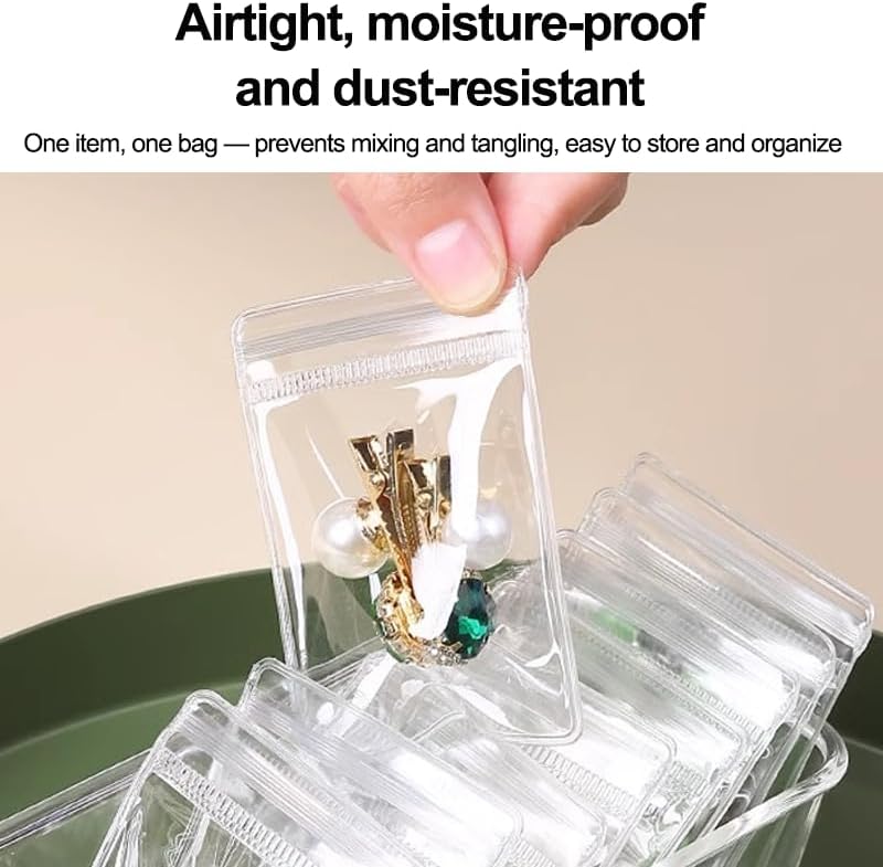 Clear Plastic Jewelry Thick Self Sealing PVC Bags