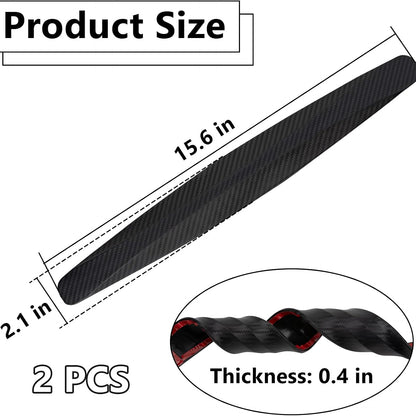 Pack of 2, Universal Rubber Car Bumper Strips