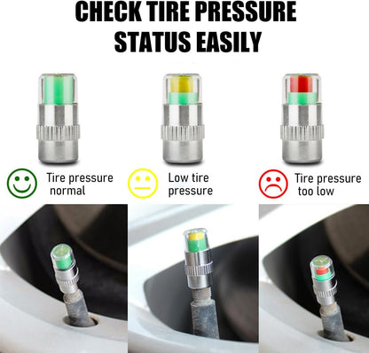 8 PCS Tire Pressure Monitor Valve Stem Caps