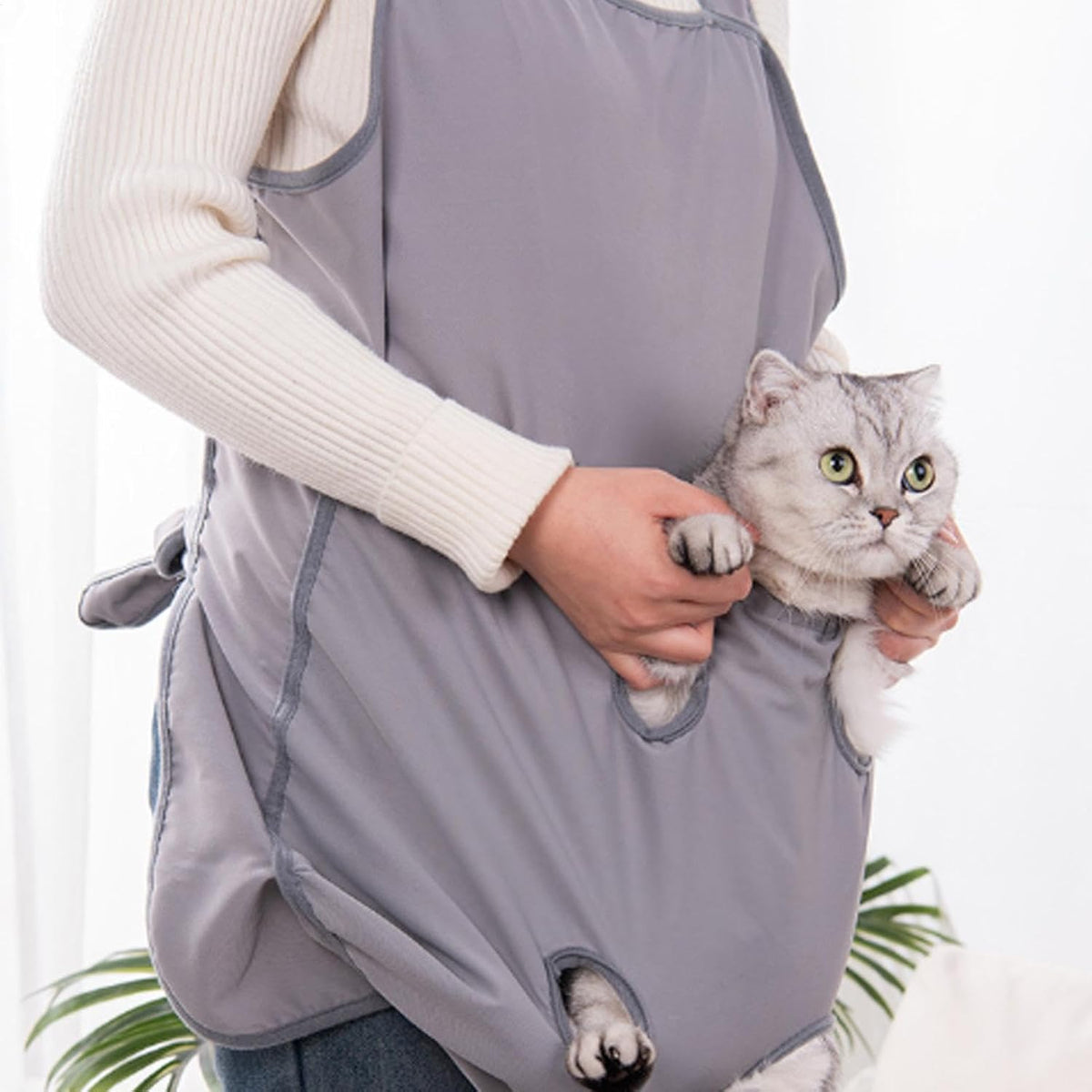 Cat Carrier Apron With Leg Holes, Adjustable Cat Carrier Apron, Cat Sleeping Bag