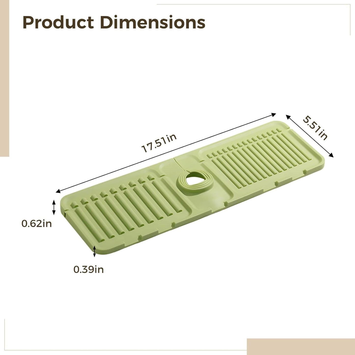 Adjustable Silicone Sink Splash Guard with Fast Drying Properties , Perfect for Bathroom, Laundry & Bar, Durable Kitchen Sink