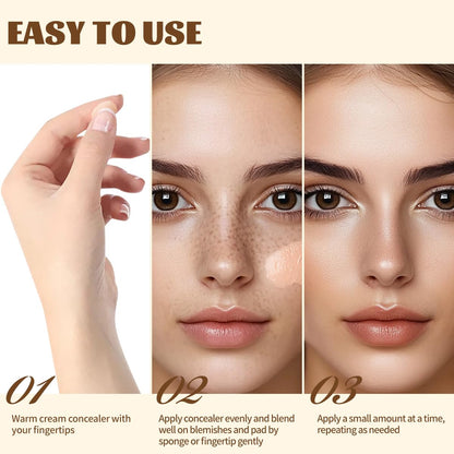 Full Coverage Concealer Balm, for Dark Circles & Blemishes,for Any Skin