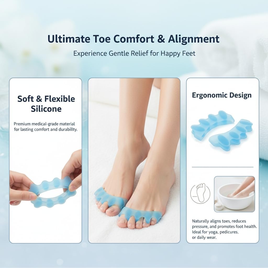 5-Hole Toe Separator for Overlapping Toes