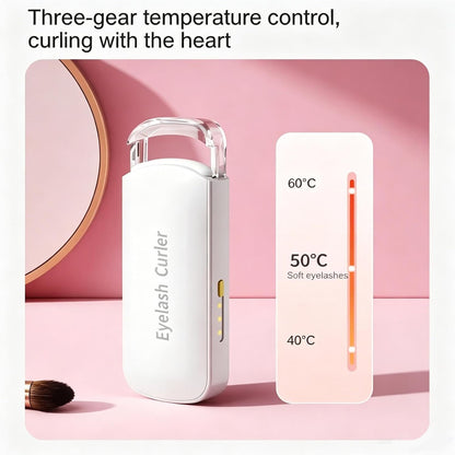 Electric Eyelash Curler with Heat Sensitive Silicone Pad Quick Curl USB