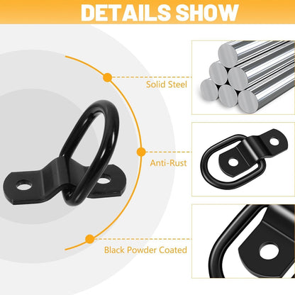 6 Pack 1/4" Trailer Tie Down Anchor Enhanced Version