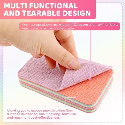 Peelable 12-Layer Rainbow Cleaning Pads