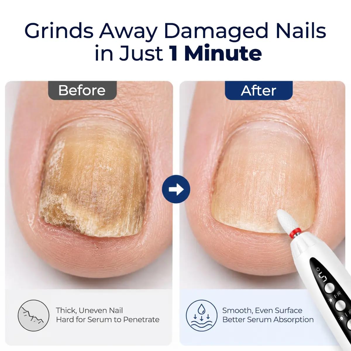 2-In-1 Professional Cordless Nail File With Gel Lamp