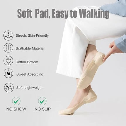 Soft Breathable Cushioned   Invisible Socks