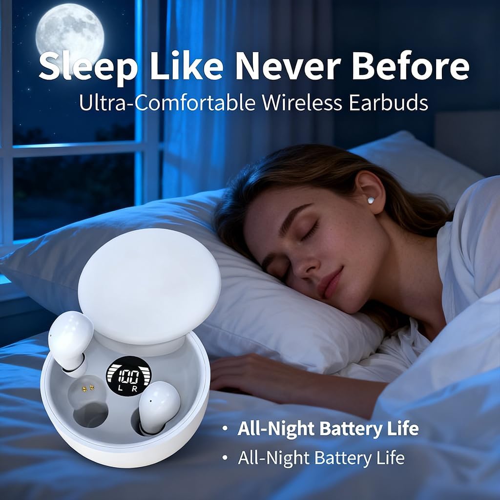 Comfortable Mini Earbuds for Sleep Friendly Side Sleeping Earphones