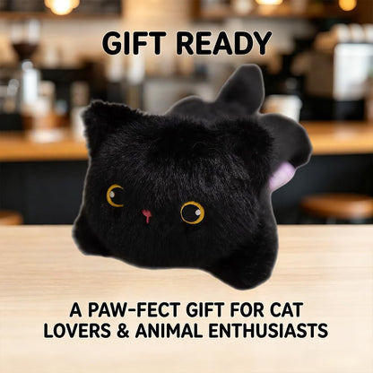 Magnetic Plush Cat Car Decor for Rearview Mirror & Metal Surfaces, Funny Animal Lover Gift for Women
