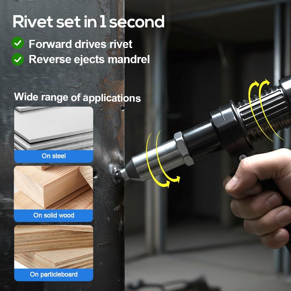 Electric Rivet Adapter Kit for Cordless Electric Power Drills