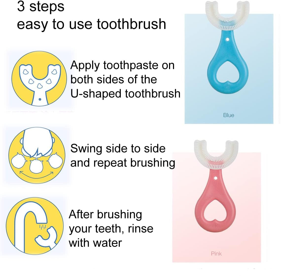 U-Shaped Toothbrush Set - Infant And Toddler Oral Care - Food-Grade Silicone