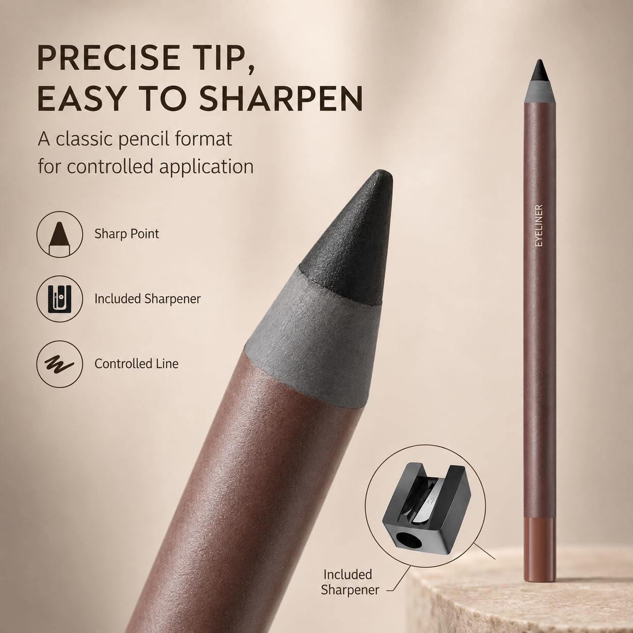 Glide-On Eyeliner Pencil with Sharpener