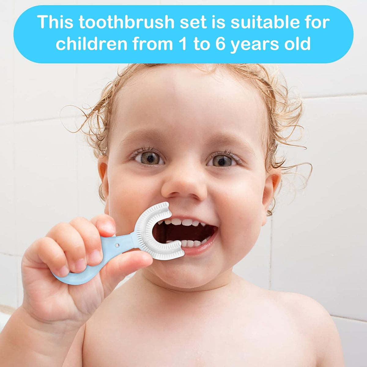 U-Shaped Toothbrush Set - Infant And Toddler Oral Care - Food-Grade Silicone