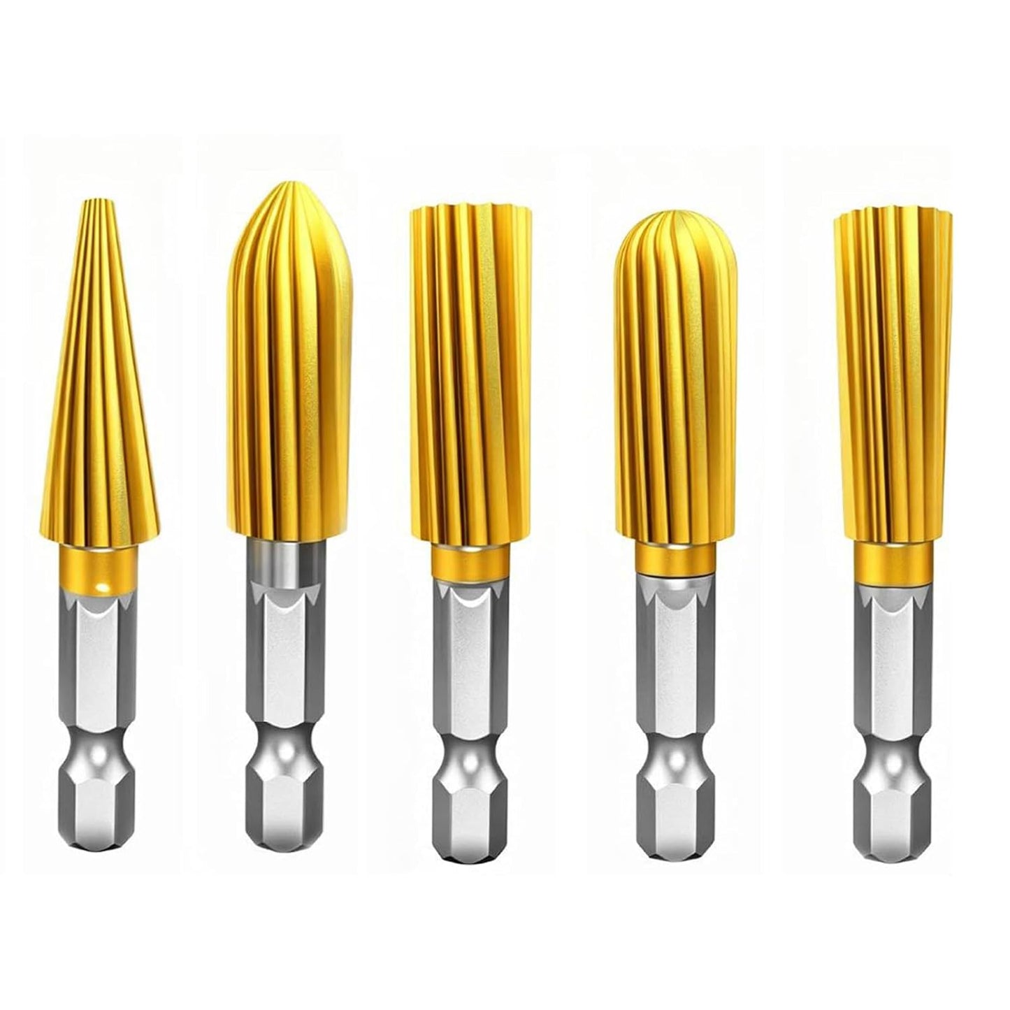 5Pcs HSS Woodworking Rotary File for Wood, Resin, Metal