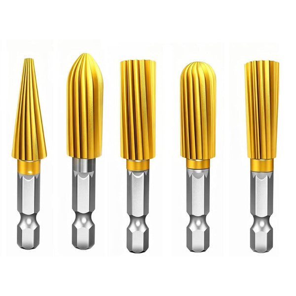 5Pcs HSS Woodworking Rotary File for Wood, Resin, Metal