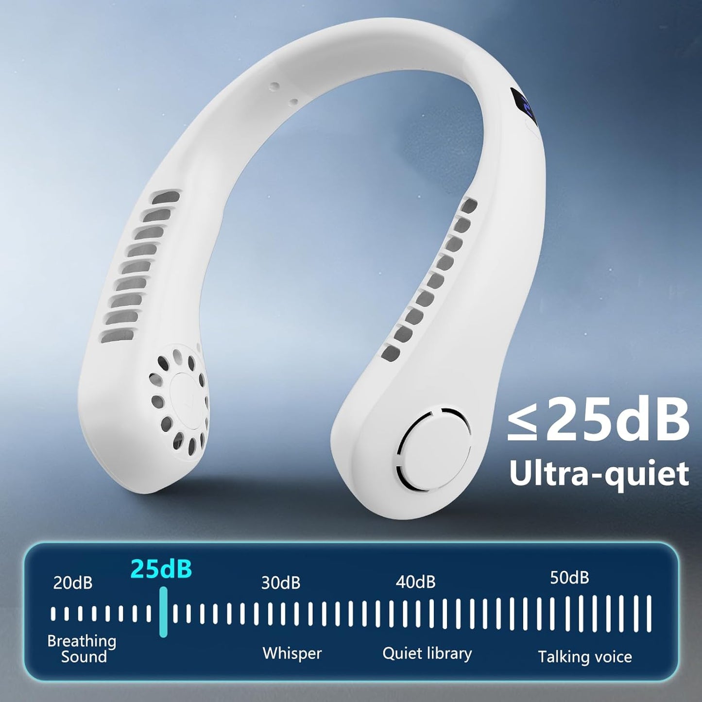 USB Rechargeable Hands Free 360° Cooling  Portable Neck Fan