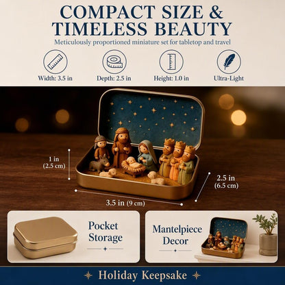 Handmade Mini Christmas Nativity Scene Ornament