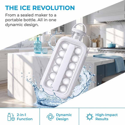 2-in-1 Ice Ball Maker Bottle with Pull Handles