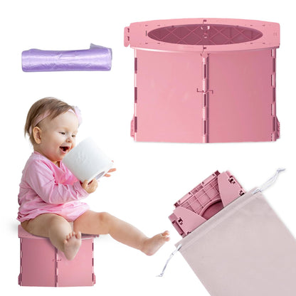 Portable Toddler Travel Potty – Foldable, Lightweight, Leak-Proof