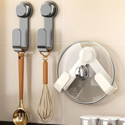 Wall-Mounted Adjustable Pot Lid Rack – No-Drill Space-Saving