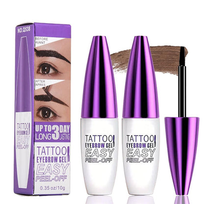 2Pcs Peel Off Brow Tint Gel - Waterproof & Sweatproof Tattoo Effect