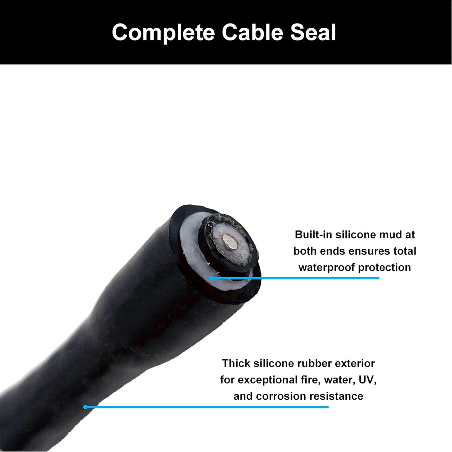 Cold Shrink Tube 6 AWG, EPTM Rubber Sleeve for Cable Insulation & Handle Repair