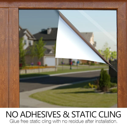 Window Privacy Film - Blocks Prying Eyes Leaves No Adhesive-45*100cm