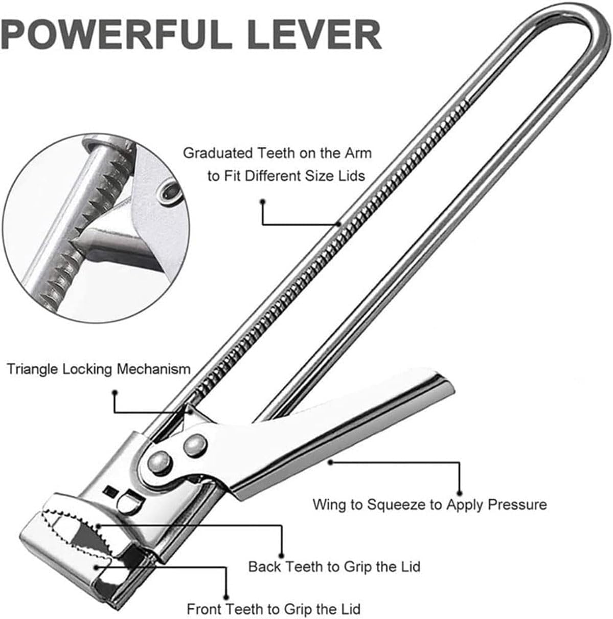 Jar Opener for Weak Hands, Multifunctional Adjustable Can Opener