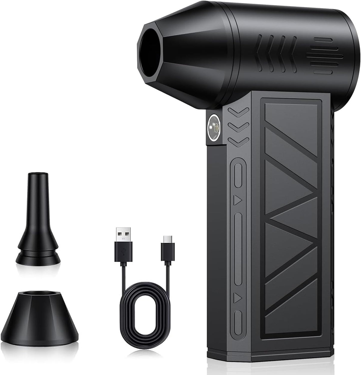 Compact Handheld Four-Speed Turbojet Fan With LED Flashlight