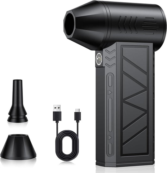 Compact Handheld Four-Speed Turbojet Fan With LED Flashlight