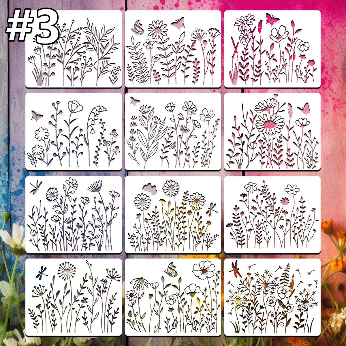 Wildflower Stencils for Painting