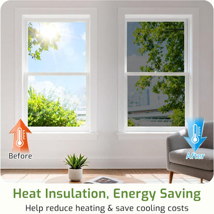 One Way Window Privacy Film 17.5" x 78.7", Window Tint for Home, Sun Blocking UV Heat Blocker