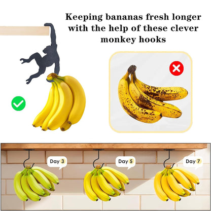 Chimp Shaped Banana Balance Hook