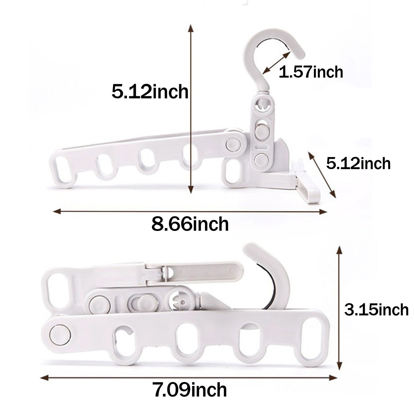 Portable Travel Hanger with 5 Holes for Balcony, Laundry Room and Outdoor