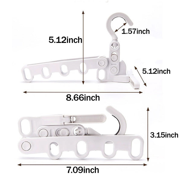 Portable Travel Hanger with 5 Holes for Balcony, Laundry Room and Outdoor