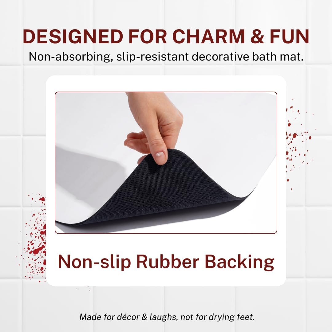 Bloody Bath Mat, The Official and Authentic Mat That Turns Red When Wet