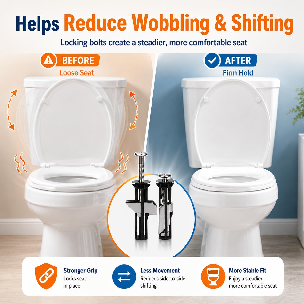 Toilet Seat Fastener Bolt Kit