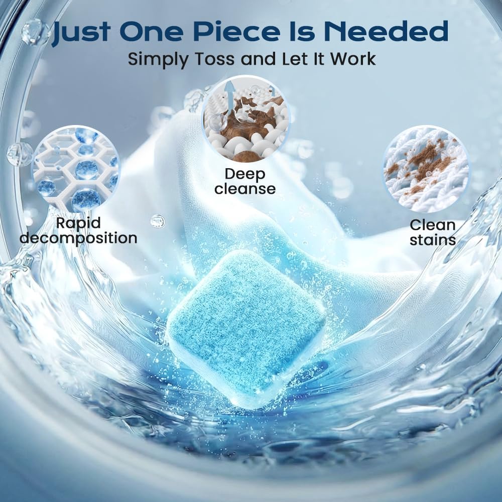 12 Pcs Multi-Purpose Washer Tub Cleaner for Home Laundry Use