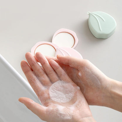 Peach-Shaped Double-Layer Portable Soap Sheet Holder