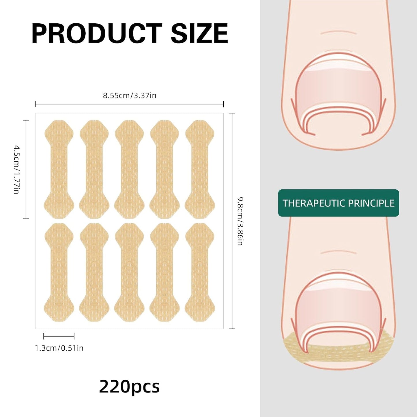 1 Set Ingrown Nail Correction Strips – Fingernail/Toenail Correction Tools and Care Supplies