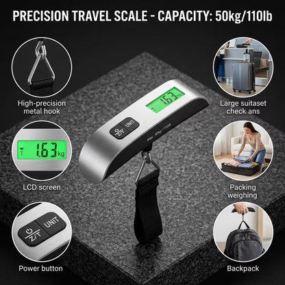 Digital Luggage Scale – Portable Hanging Suitcase Weight Scale