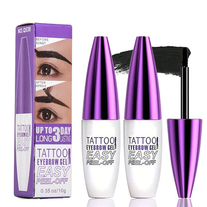 2Pcs Peel Off Brow Tint Gel - Waterproof & Sweatproof Tattoo Effect