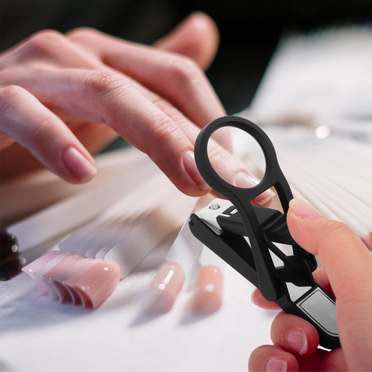 Nail Clippers with Magnifying Glass – Heavy Duty Large Handle Trimmer for Thick Nails, Easy Grip Precision Cutting