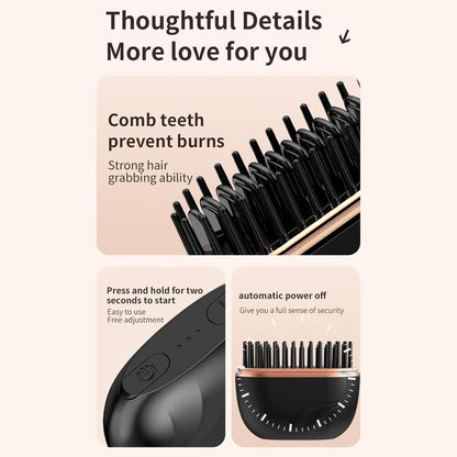 Rechargeable Portable Hair Straightener – 3-Level Temperature Adjustment