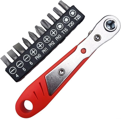 36-Tooth Mini Ratchet Wrench, Right Angle Screwdriver