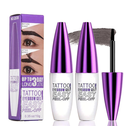 2Pcs Peel Off Brow Tint Gel - Waterproof & Sweatproof Tattoo Effect